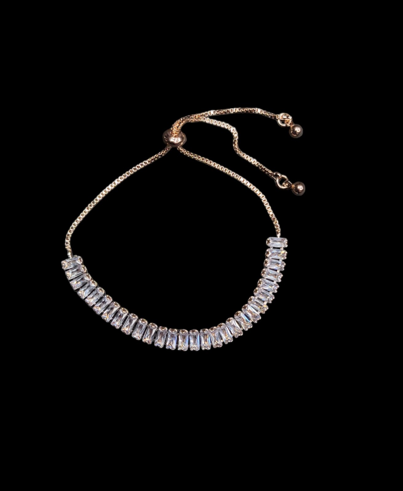 Luxury full Zircon 18k rose gold plated women’s bracelet elegant evening wedding
