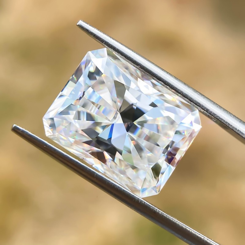 US Exquisite Radiant Cut Loose Moissanite Stone 0.2ct-10ct VVS1 GRA Certificate