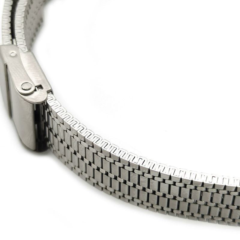 Tapered Stainless Steel Watch Strap 18mm 20mm 22mm Quick Release 7 Bead Bracelet