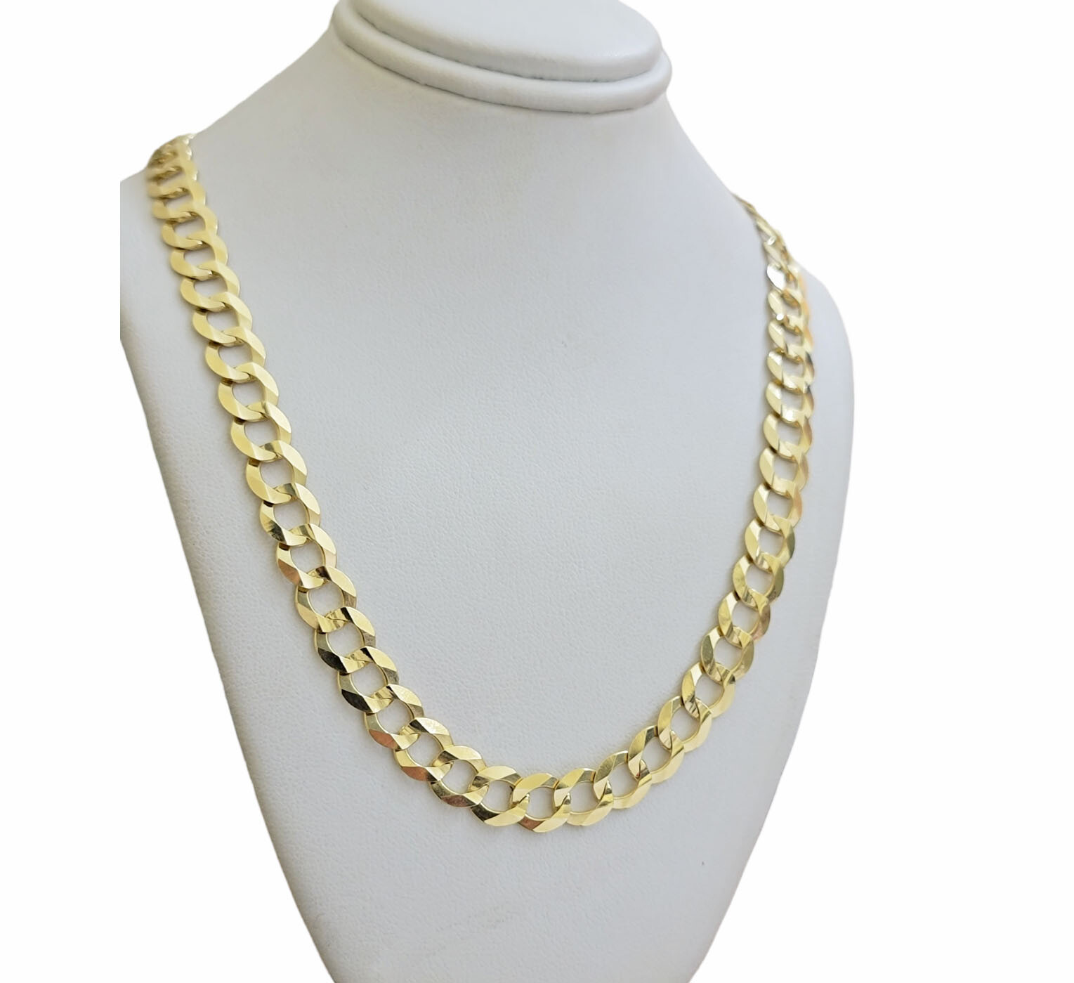 REAL 14k Gold Necklace Cuban Curb Link Chain Mens 10mm 20″ – 30 Inch SOLID 14kt