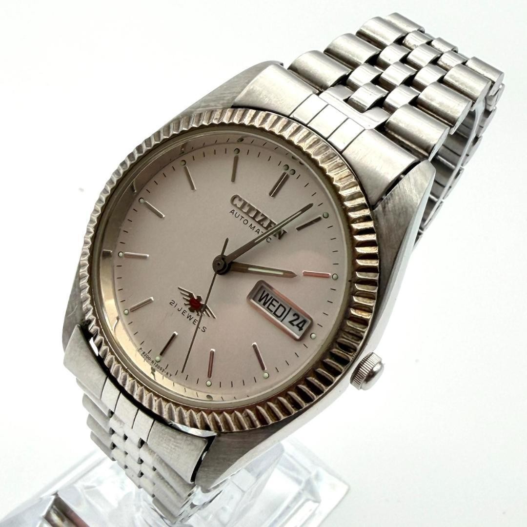 Good Condition Citizen Eagle 7 Watch Transparent Back Automatic Day Date Men’s W