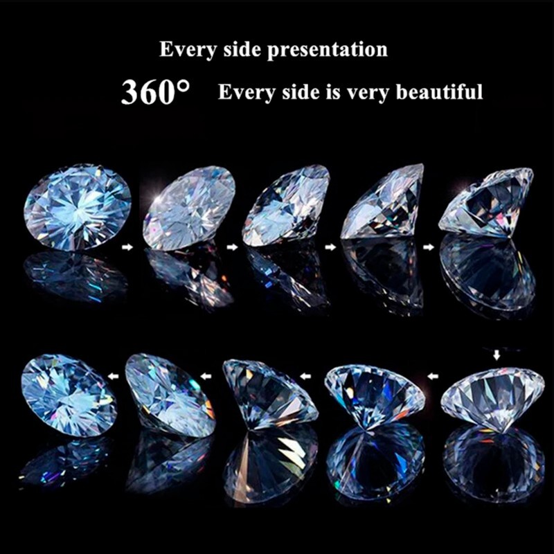 0.1-5ct D Color VVS1 Round Cut Loose Moissanite Real Gem Diamond Stone W/ GRA