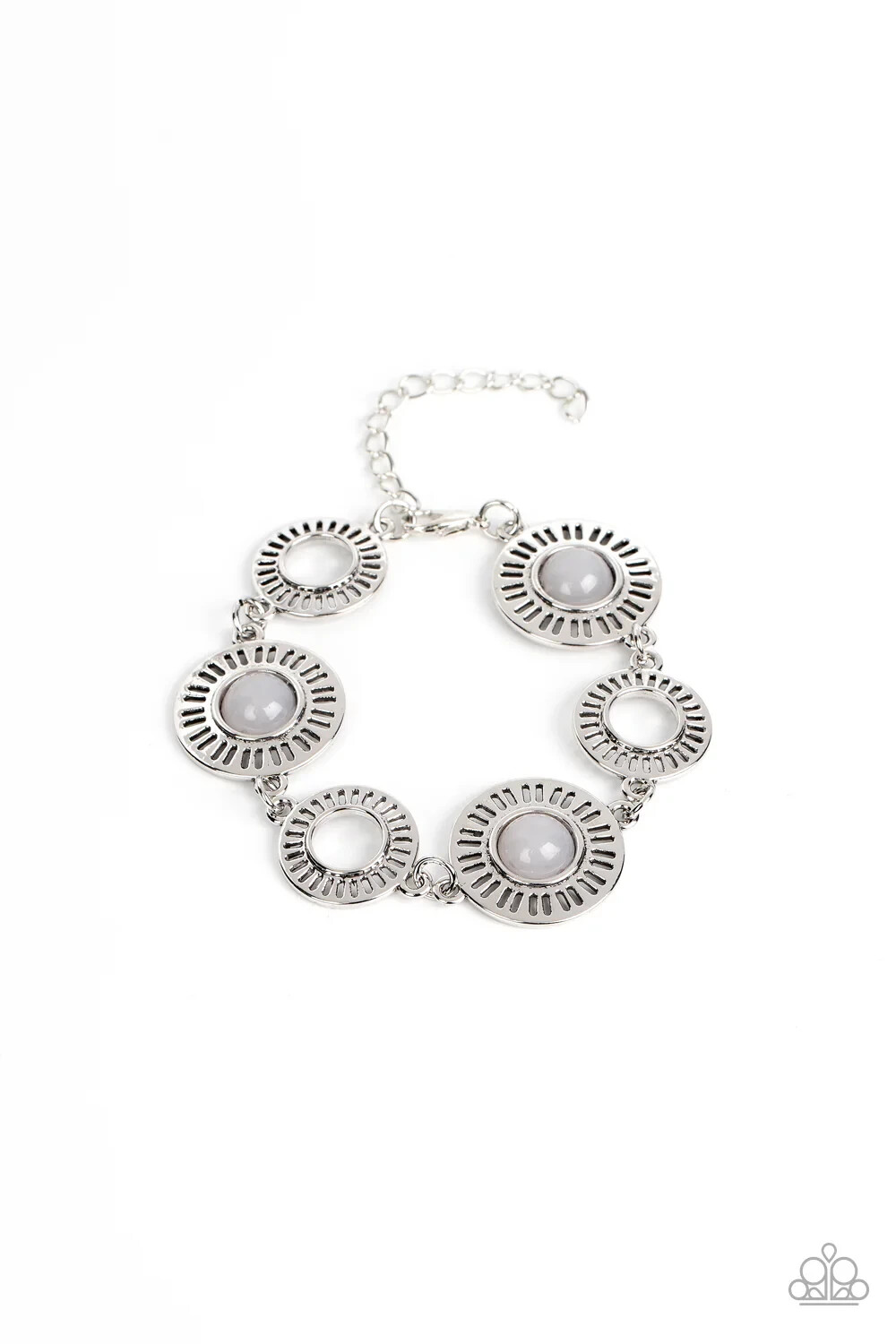 Paparazzi Jewelry Accessories – Coastal Charmer – Silver Bracelet – Vintage