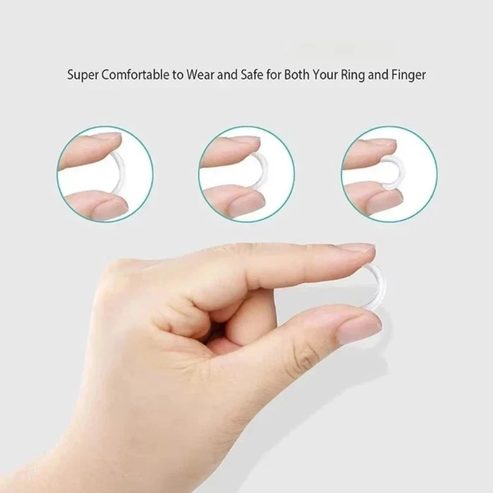 8 Sizes Clear Silicone Ring Sizer Invisible Adjuster Anti-Loss for Loose Rings