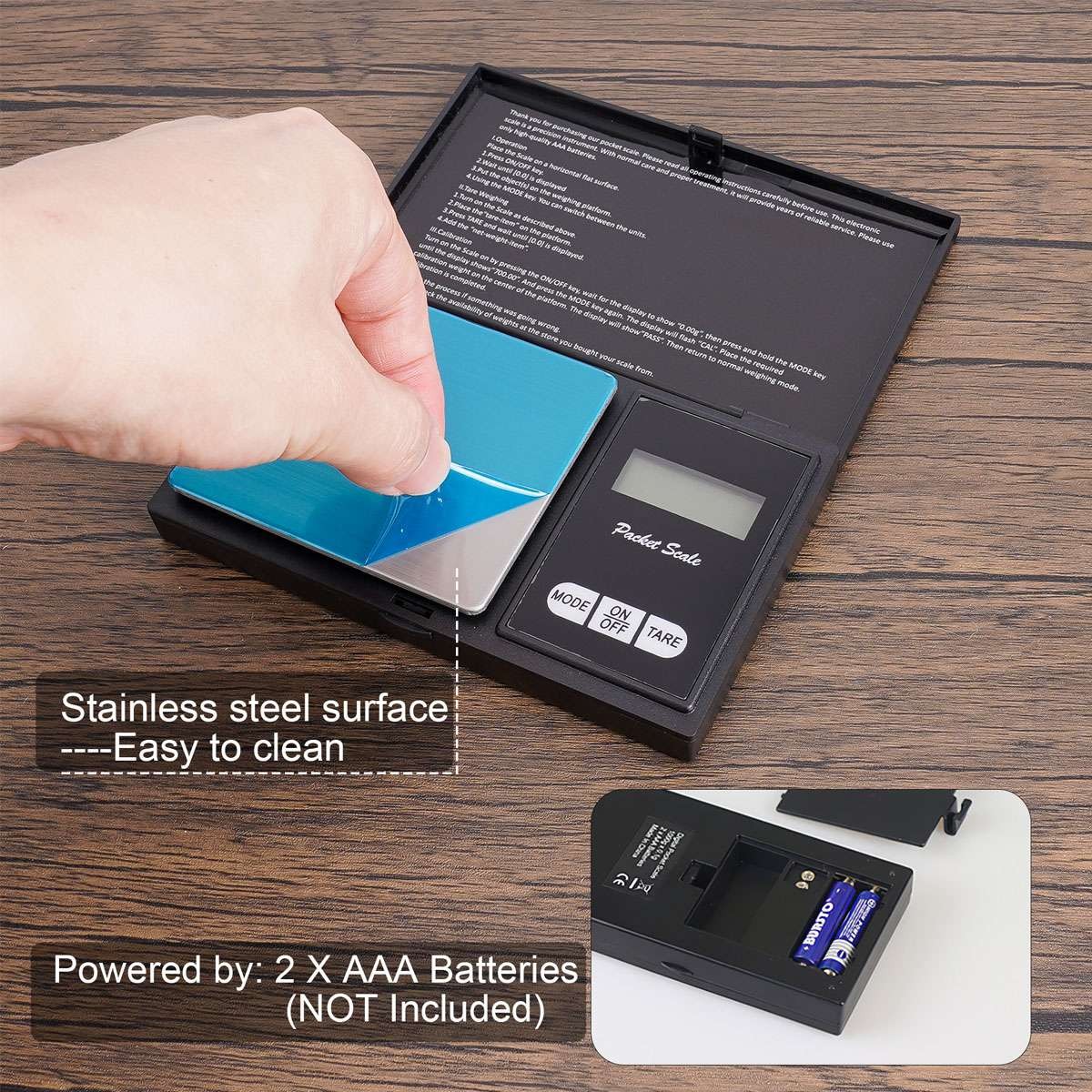 Pocket 1000g x 0.1g Digital Jewelry Gold Coin Gram Balance Weight Precise Scale