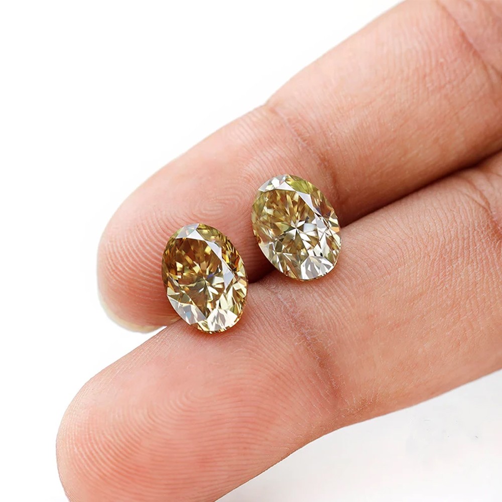 Champagne 0.5-3ct Multiple Shapes Moissanite Loose Stone VVS1 Wholesale Price