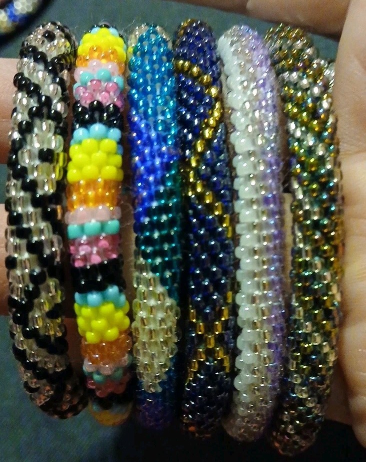 Lot Of 12 Roll On Bracelets Nepal Aid Through Trade (lot #24)