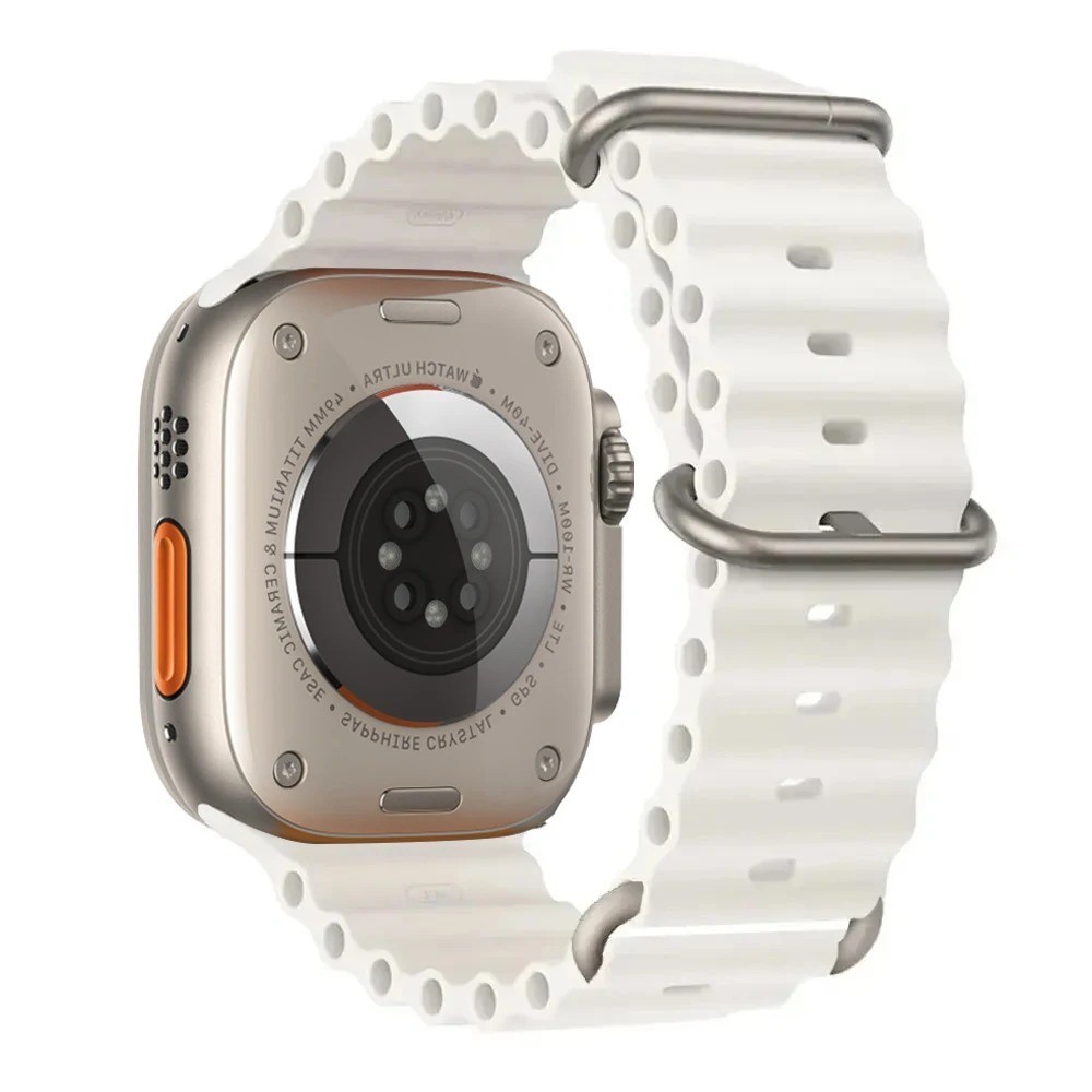 Ocean Band for Apple Watch Ultra 3/11/10/9/8/7/6/SE Silicone Strap Waterproof