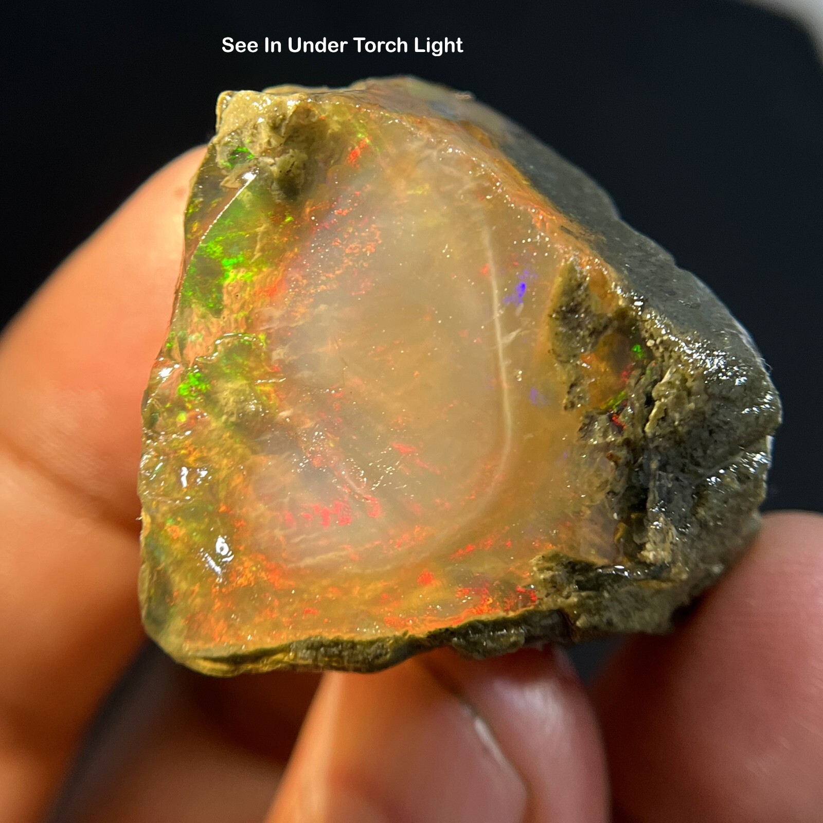 83 Cts Natural Ethiopian Opal Rough Gemstone Grade AAA+ Welo Multi Fire Opal Raw