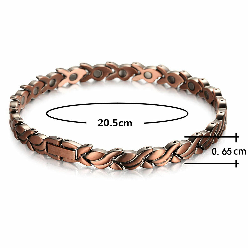 SUPER STRONG Pure Copper Arthritis Therapy Magnetic Bracelet Women Handmade USA