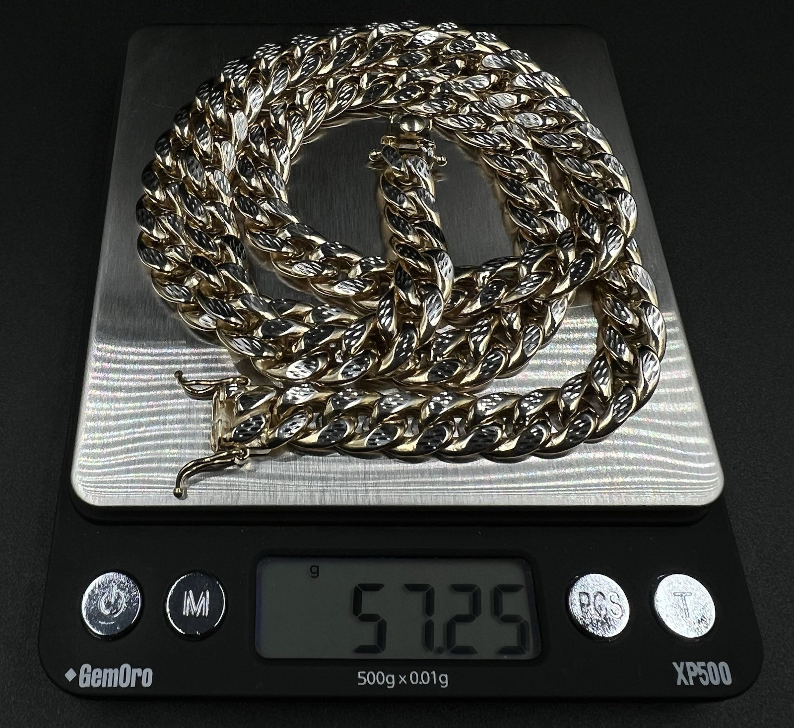 28” 10K Hollow Yellow Gold Diamond Cut Miami Cuban Chain 57.23g | 10.2MM | Box