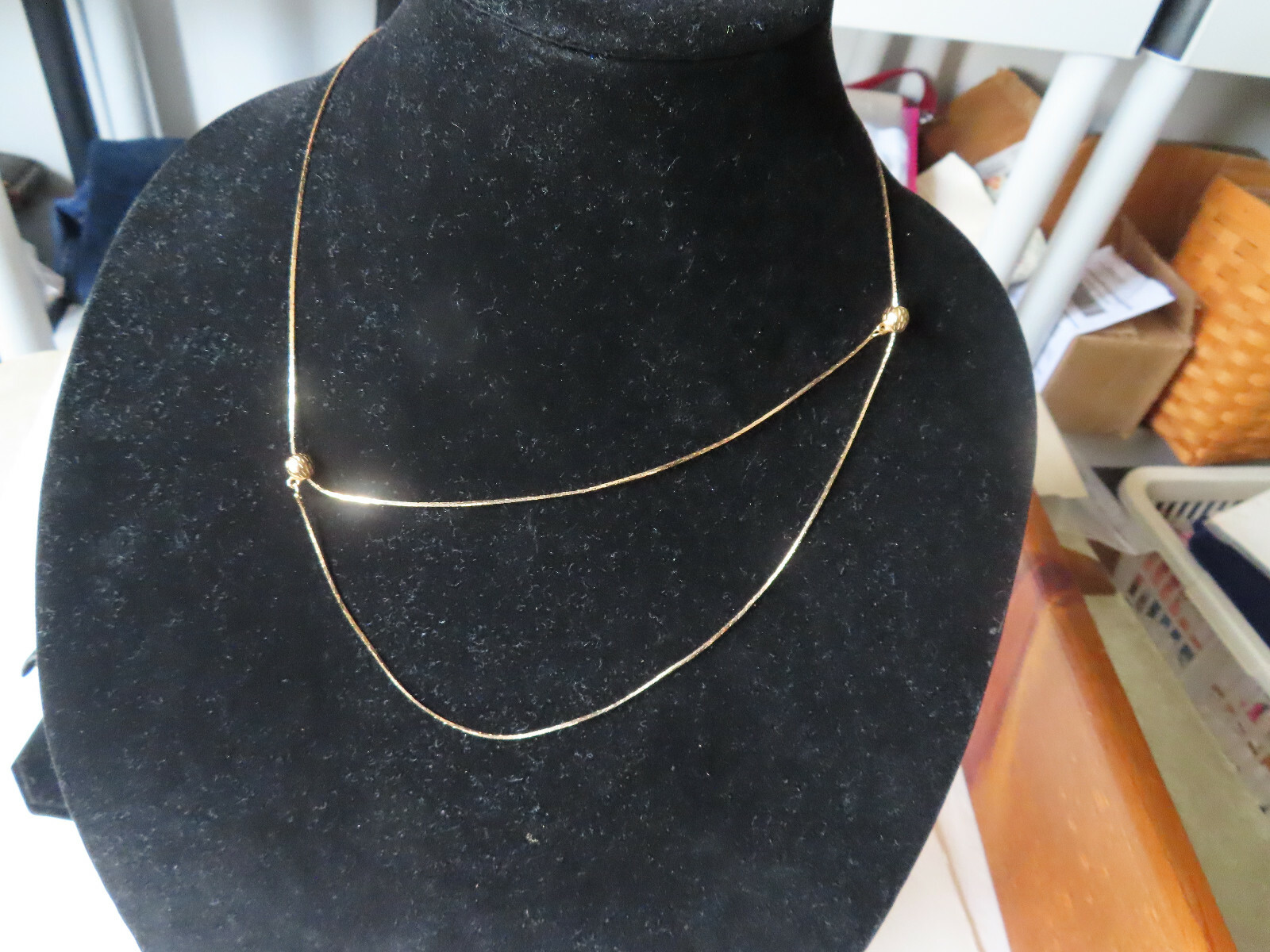 Gold Plated Adjustable Chain Necklace. Nice Gold. NEW & FREE SHIPPING IN USA.