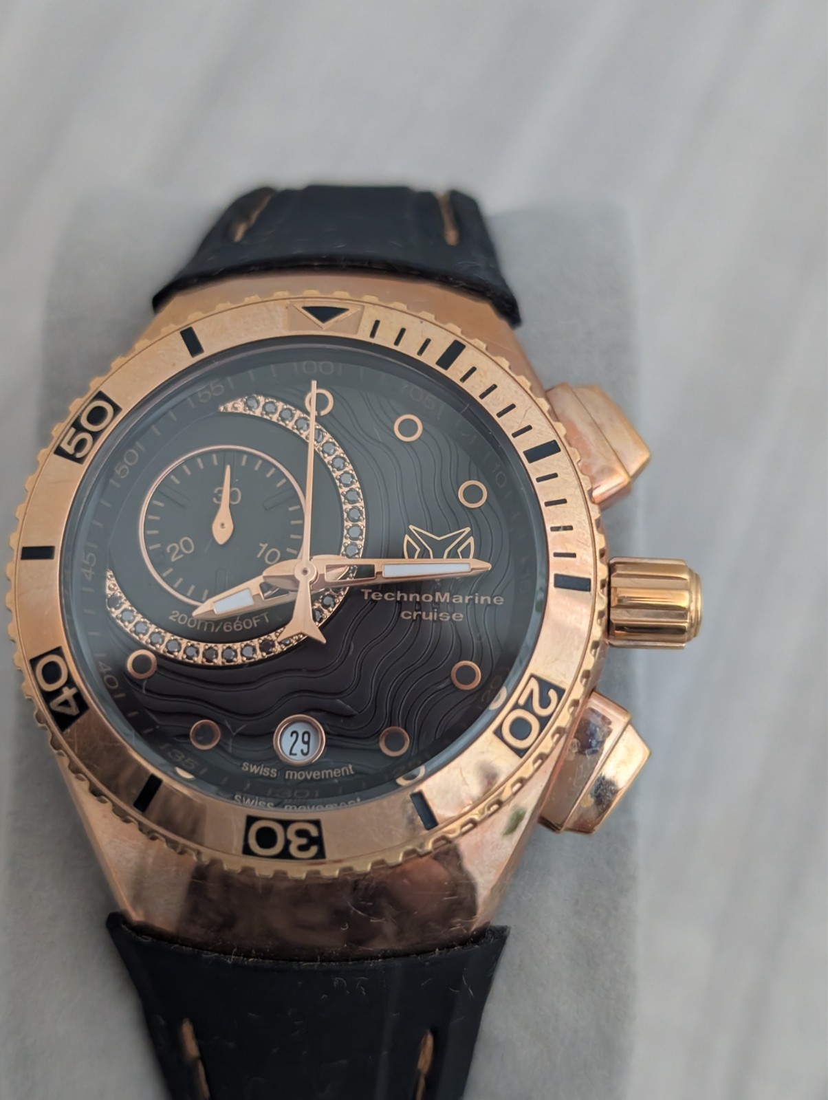 Technomarine Cruise Star 45mm Rose Gold Stainless Steel Case with Brown Silicone