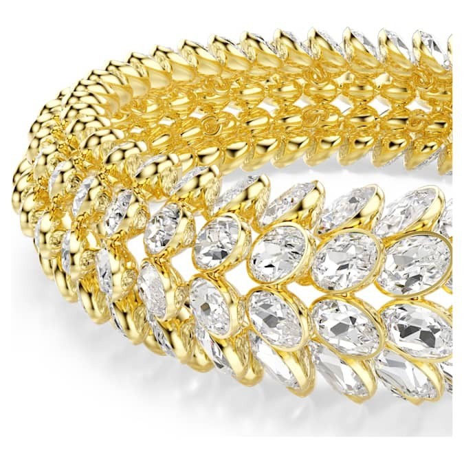 Swarovski Idyllia Bracelet Oval-cut, white, with a gold-plated finish