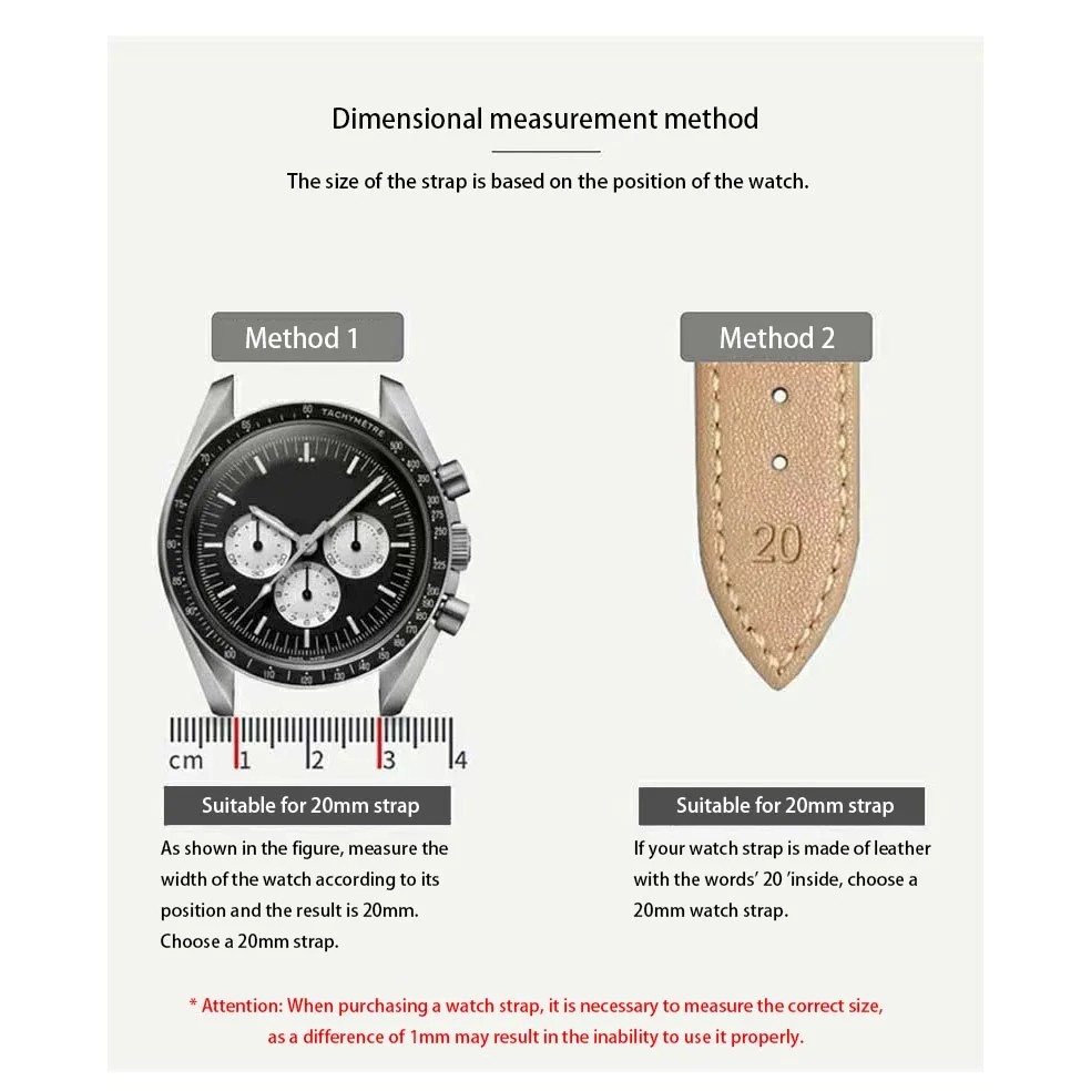 Leather Watch Band 12mm 14mm 16mm 18mm 20mm 22mm Pin Buckle Strap