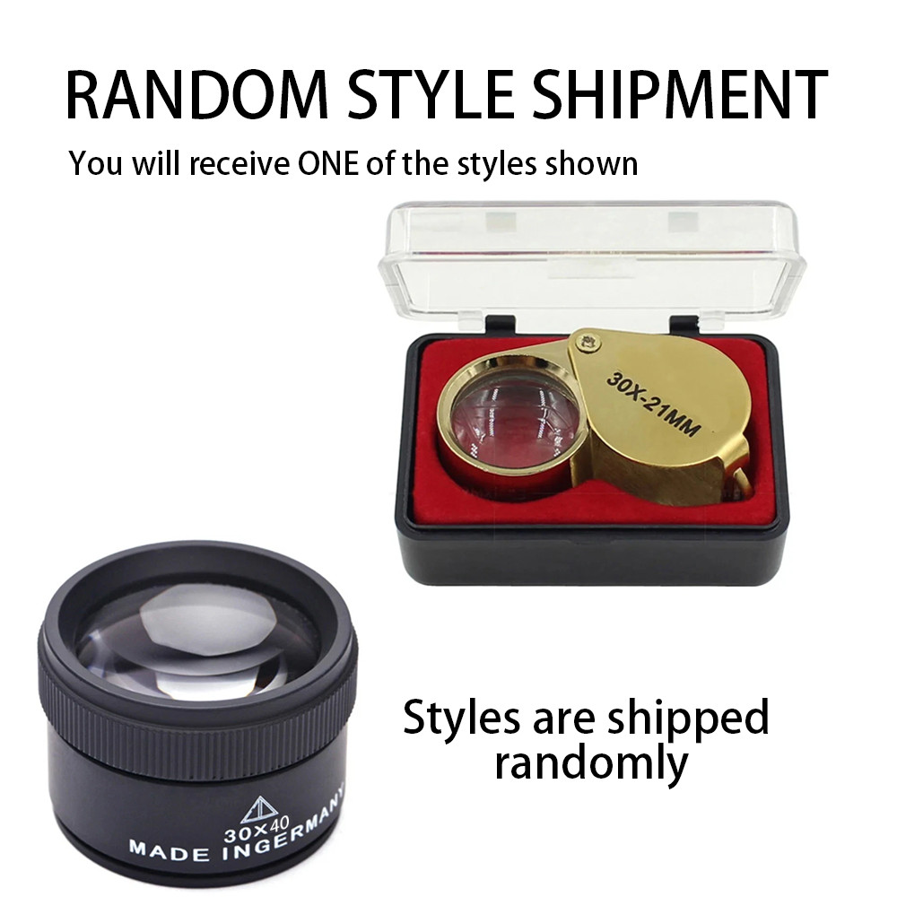 Jewelers Loupe Magnifier Jewelry Eye Loop Pocket Magnifying Glass Tool 30X