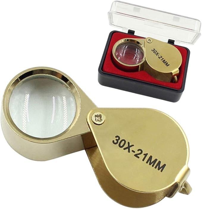 Jewelers Loupe Magnifier Jewelry Eye Loop Pocket Magnifying Glass Tool 30X