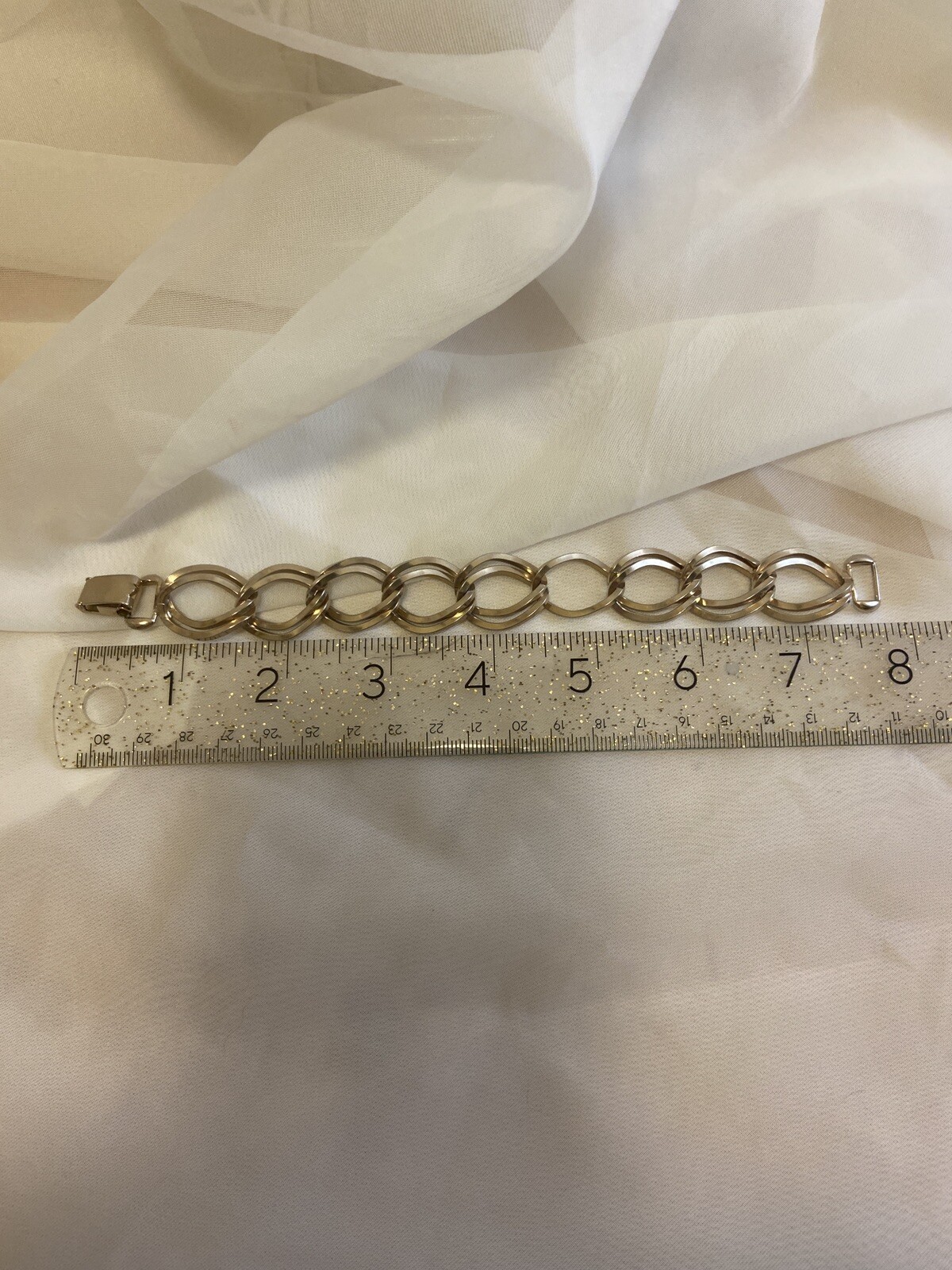 Vintage Bartek Bracelet – Large Double Curb Link Beautiful Gold Tone Bracelet!