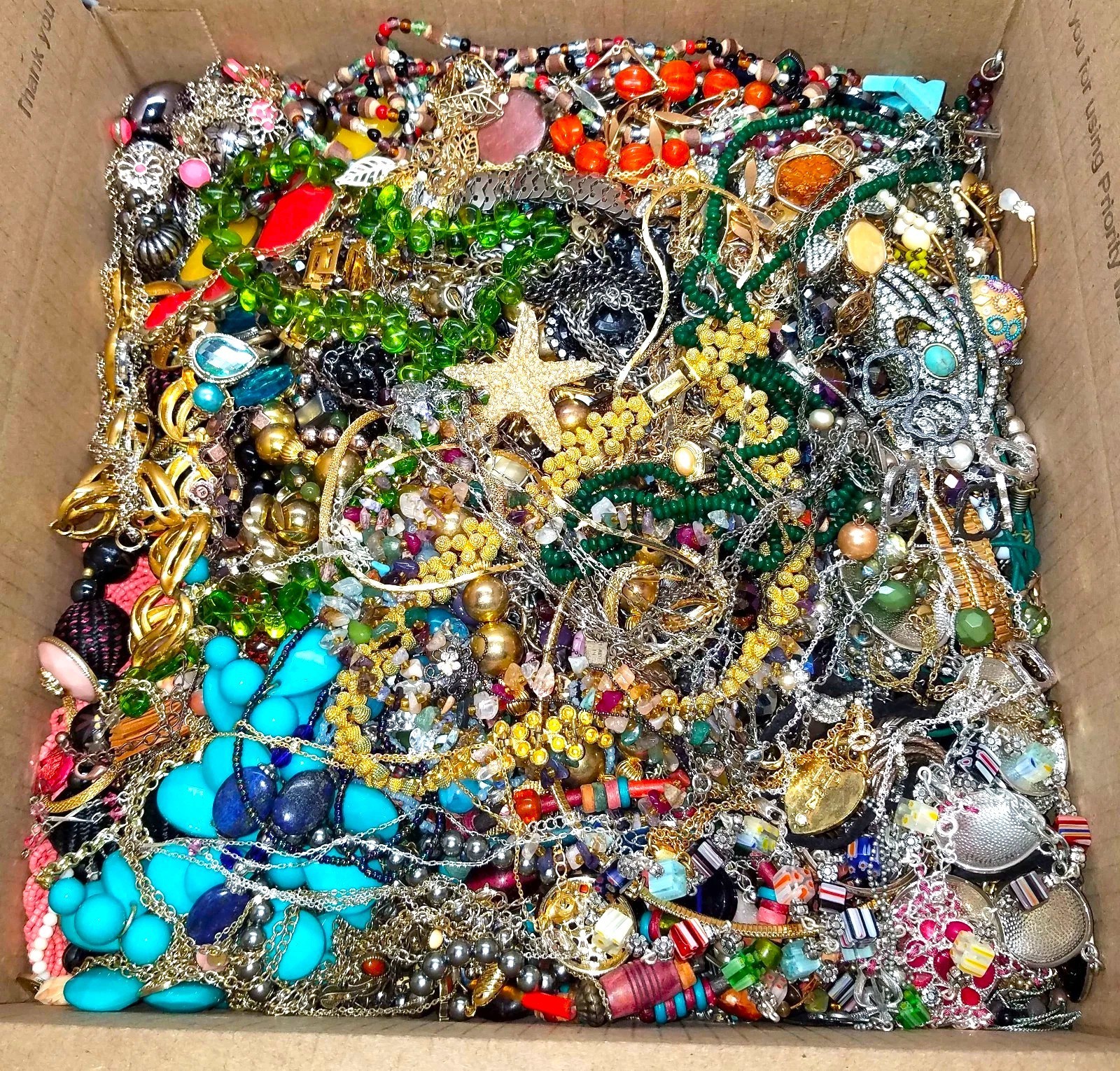 Tangled Unsearched Huge Jewelry Lot VTG Vintage & Mod Junk & Good Mix Resell Fun