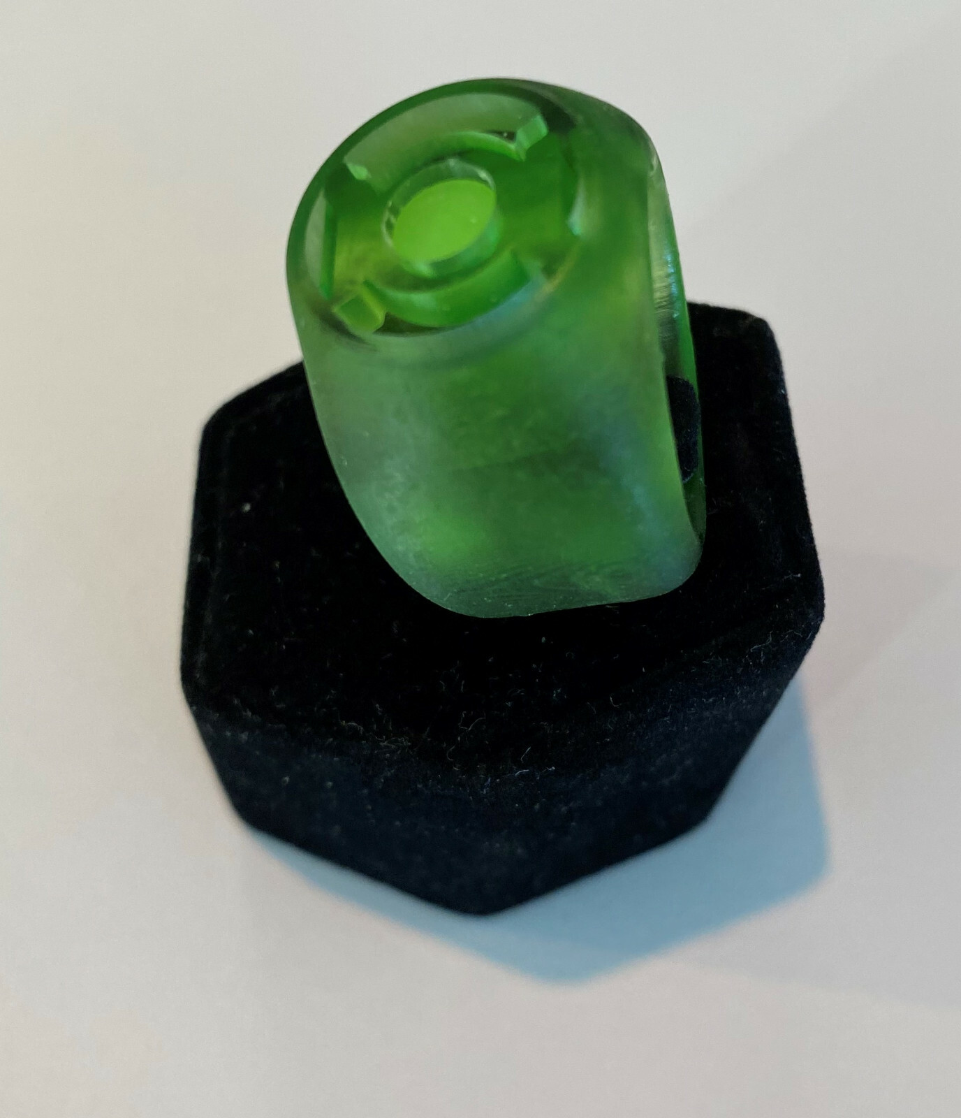 Green Lantern Band Ring with Glow-in-the-dark Stone, Resin, made in USA