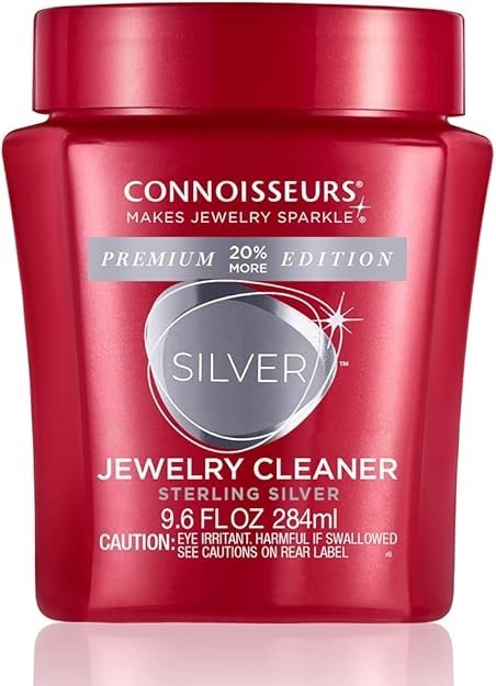 CONNOISSEURS Premium Silver Jewelry Cleaner 9.6oz Value Size Tarnish Remover