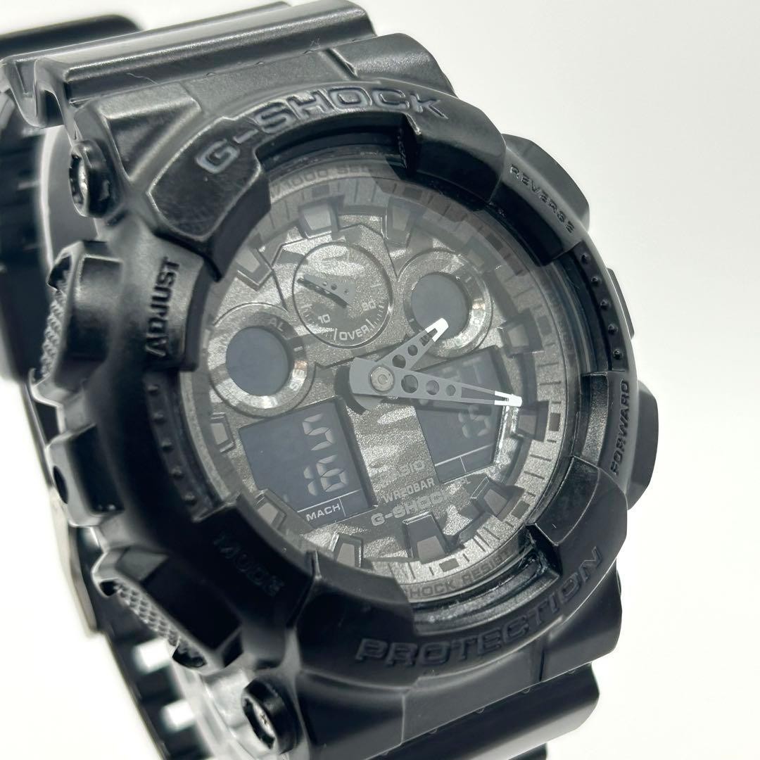 G-SHOCK Popular Black Camouflage GA-100CF New Battery Good Operation