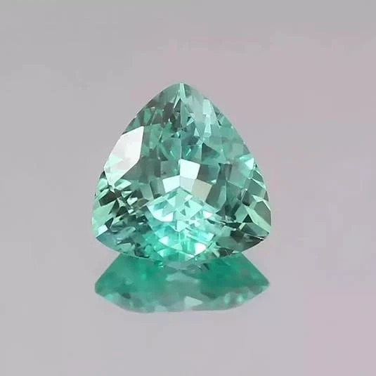AAA 4.15Ct Sparky Natural Blue Green Parti Sapphire Loose Trillion CERTIFIED Gem