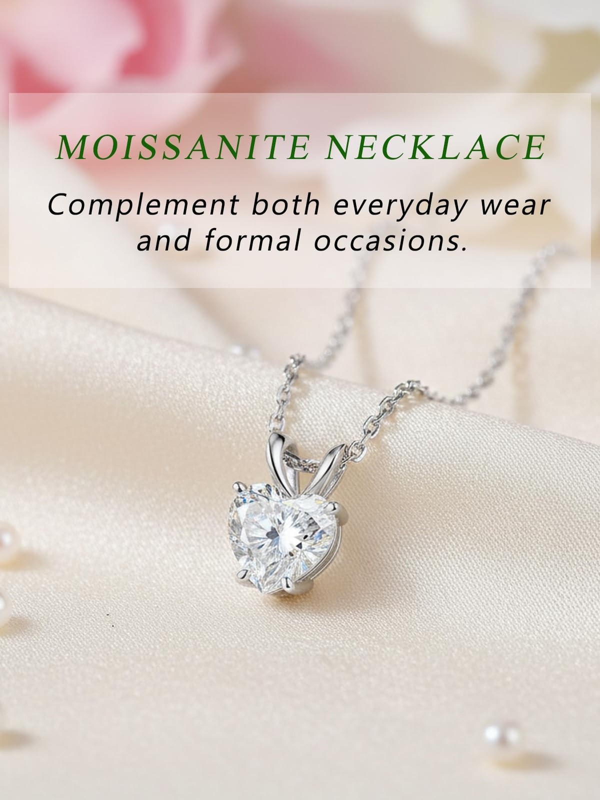 CYW Genuine Sapphire/Emerald/Ruby/Moissanite Necklace for Women, Really Authe…