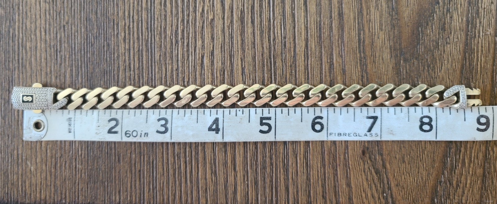 14k Solid Yellow Gold Miami Cuban Bracelet size 8″ Signed Monaco Classic 15.6gr