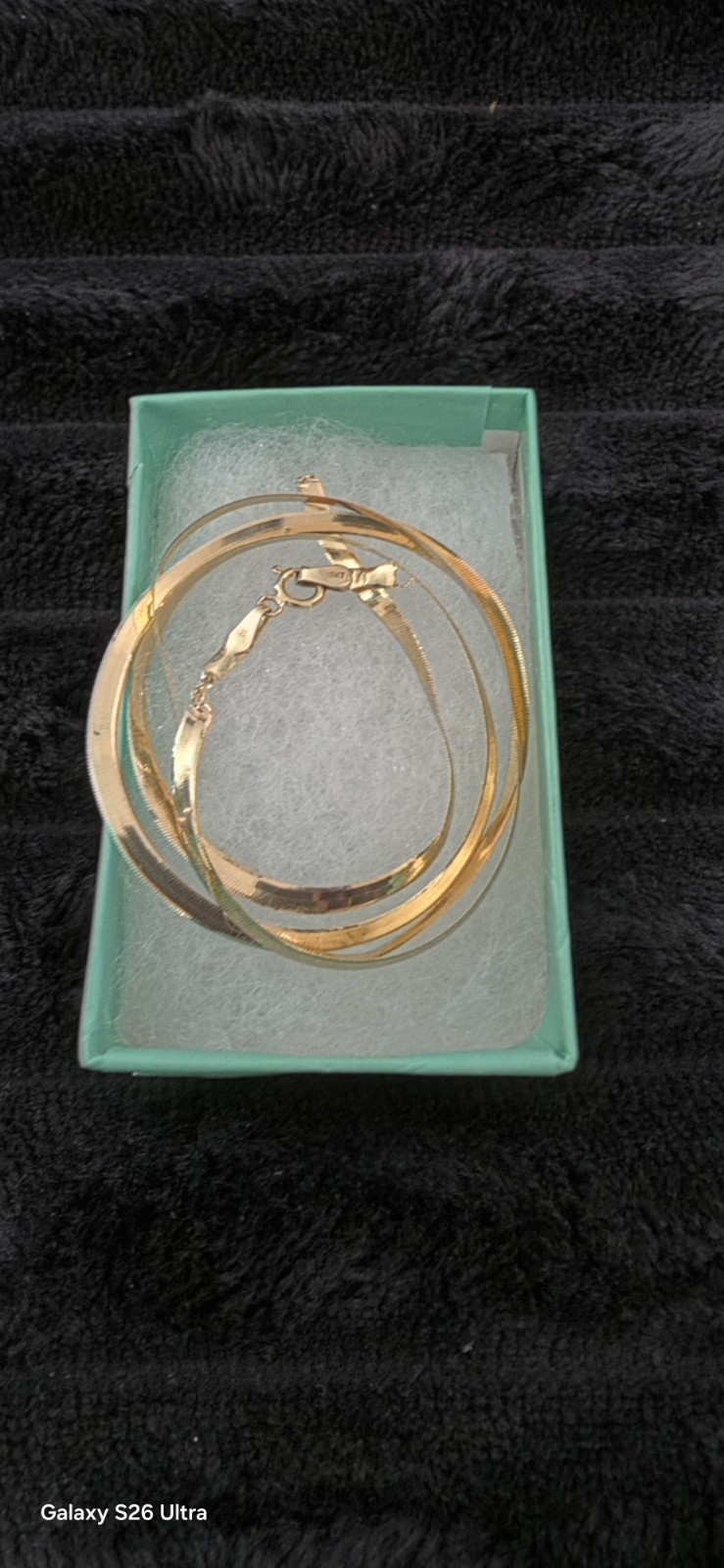 10K Gold Thin Herringbone 18 Inches Long Fixable