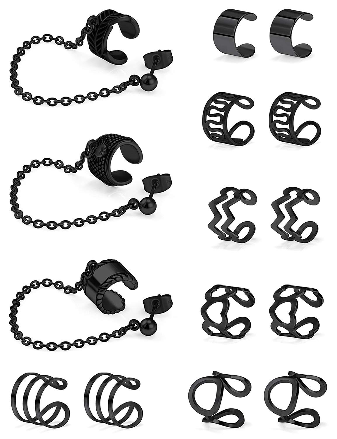 Ear Cuff Fake Lip Helix Cartilage Clip On Wrap Earrings Non Piercing Earring …