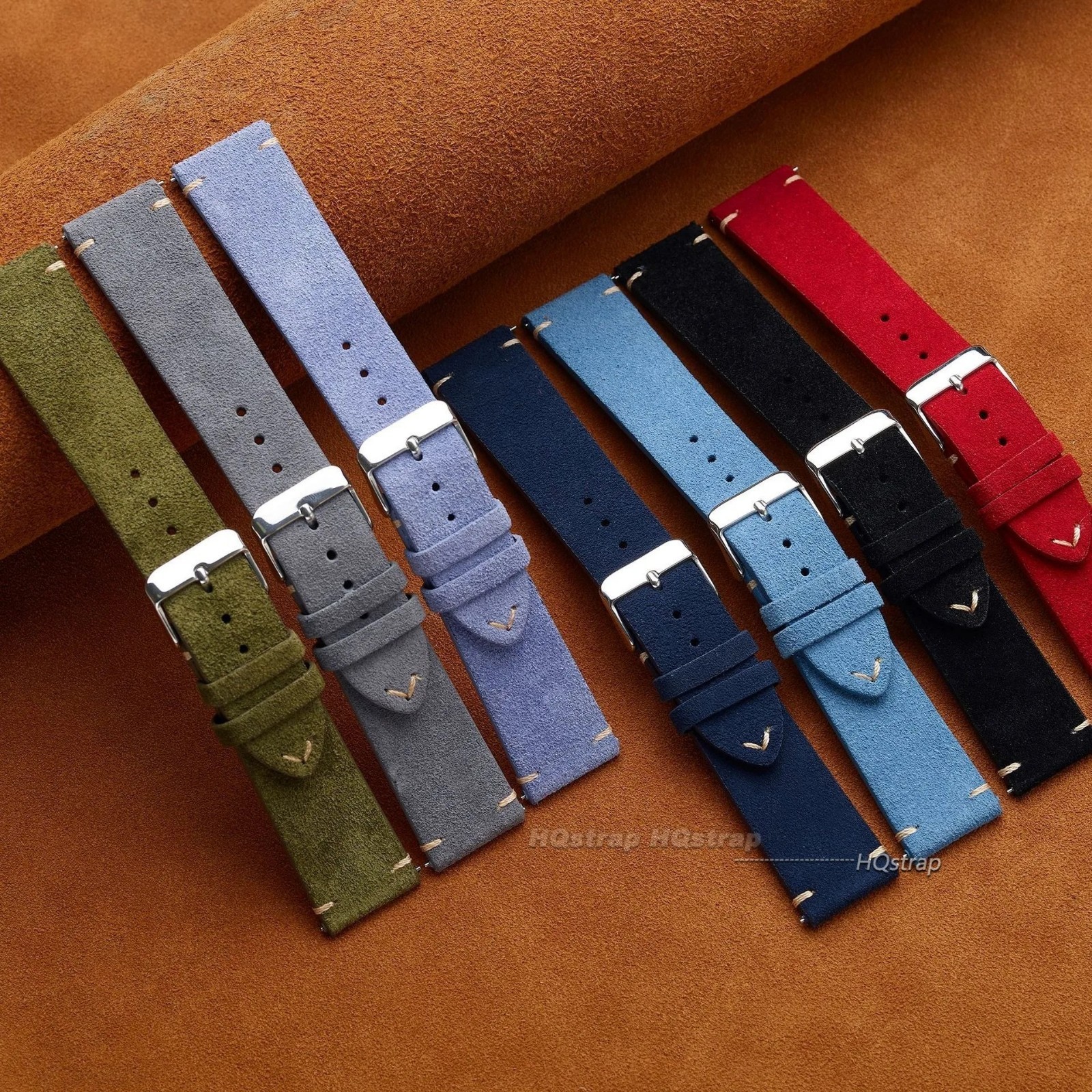 Soft Suede Leather Watch Strap Quick Release Band 14m 16mm 18mm 20mm 22mm