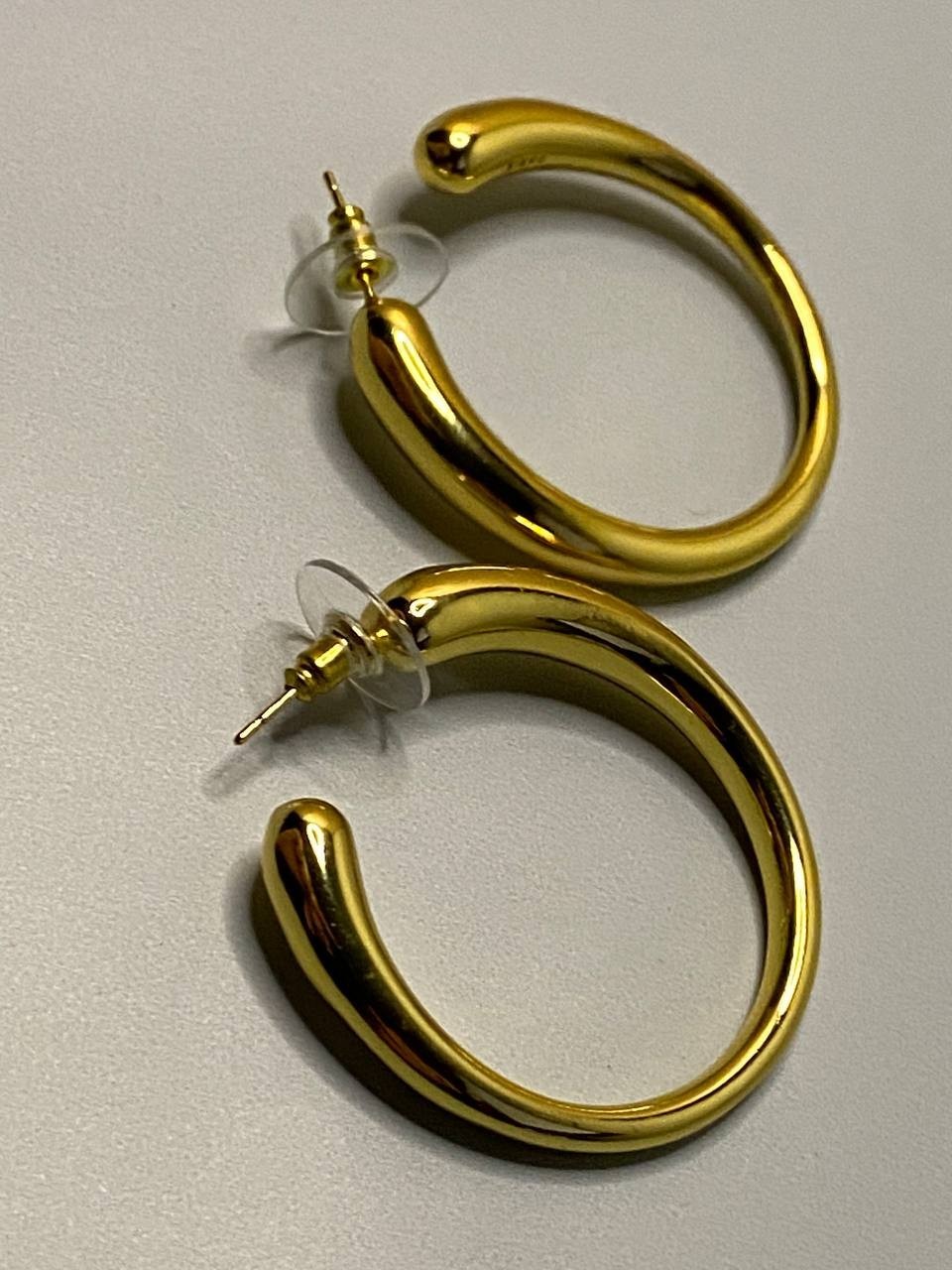 Yves Saint Laurent Gold Chunky Hoop Earrings