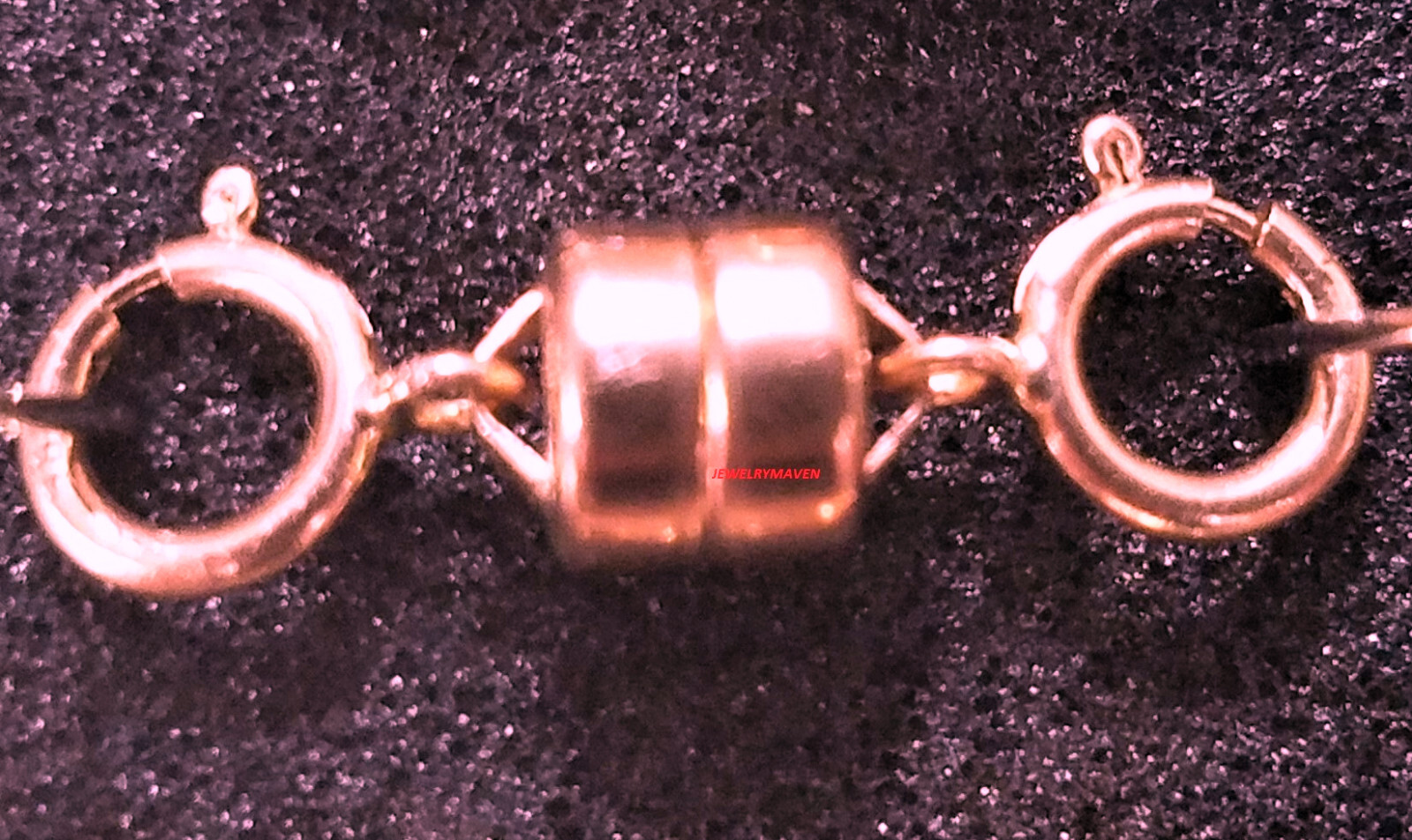 5.5mm ROSE 14k Gold FILLED STRONG MAGNETIC CLASP 3/4″ Extender with Spring rings