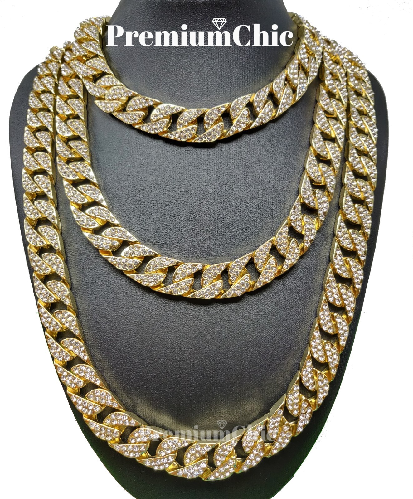 ICED Hip Hop Silver Plated Miami Cuban Choker Chain CZ Necklace or Bracelet