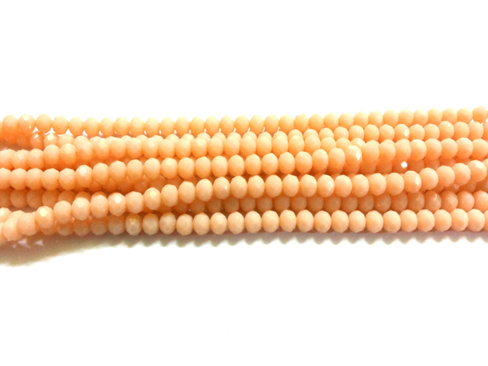 5 Strand Pink Opal Chalcedony Rondelle Faceted 6mm Gemstone Beads 12″inch