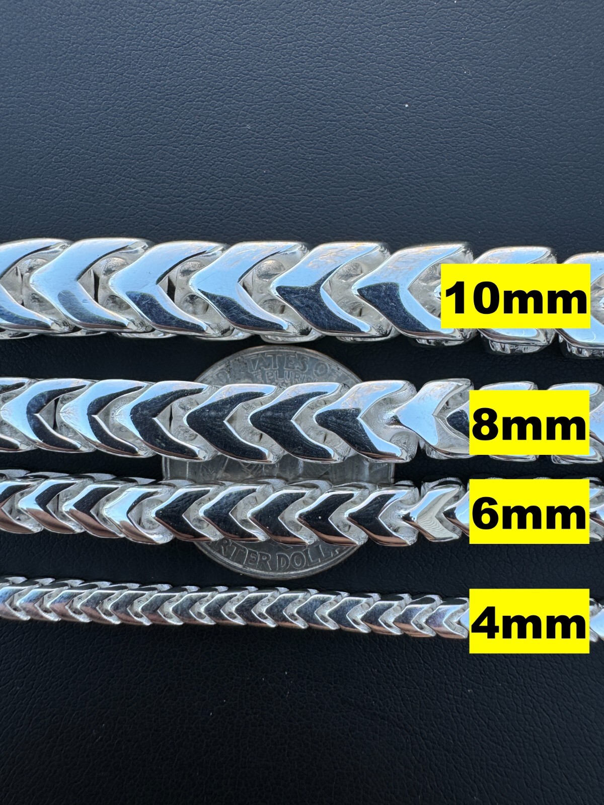Handmade Franco Chain Necklace Real 925 Silver Box Clasp 4mm-10mm Thick Mens