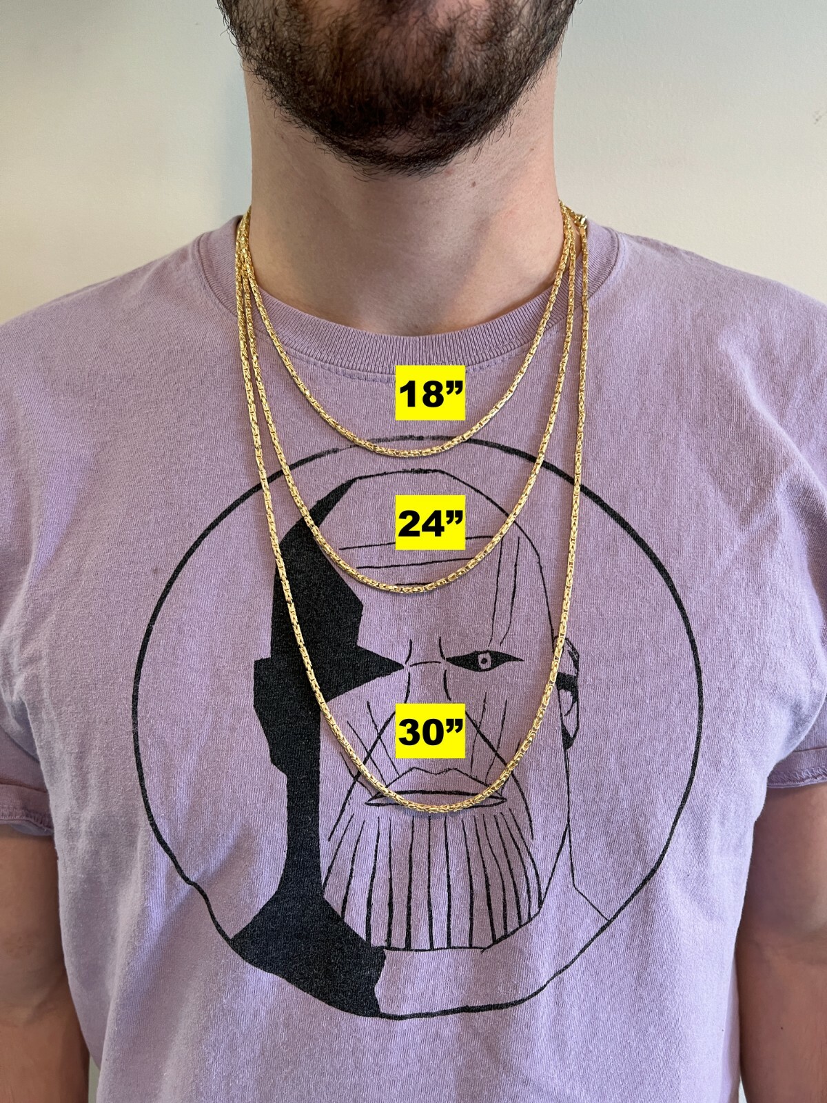 Real 14k Gold Plated Over 925 Silver Byzantine Rope Chain Necklace 2mm 16-30″