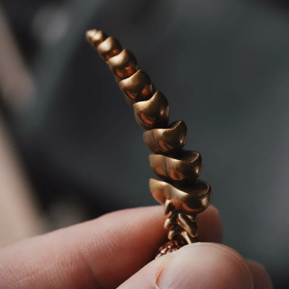 Rattlesnake Tail Pendant for Necklace Fidget Jewelry Gift for Snake lovers
