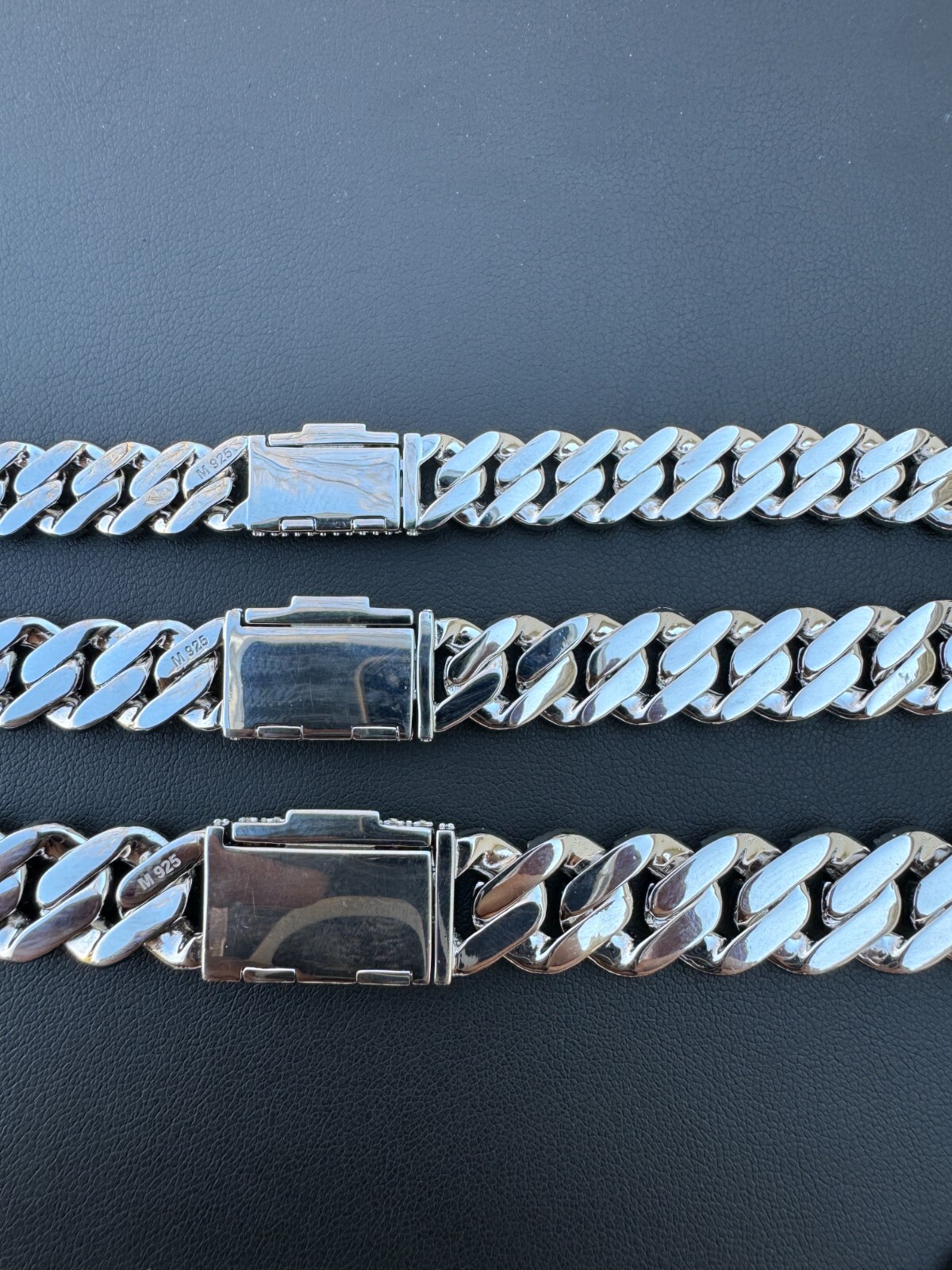 MOISSANITE Real Miami Cuban Link Chain Iced Hip Hop 925 Silver Necklace 16″-30″
