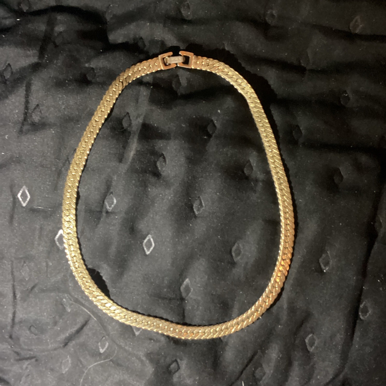 Vintage Gold ‘Monet’ Gold Filled Snake Style Chain/Choker Herringbone Bracelet