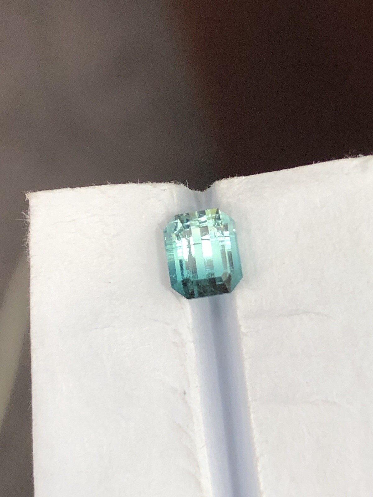 Seafoam Tourmaline Emerald Cut From Afghanistan