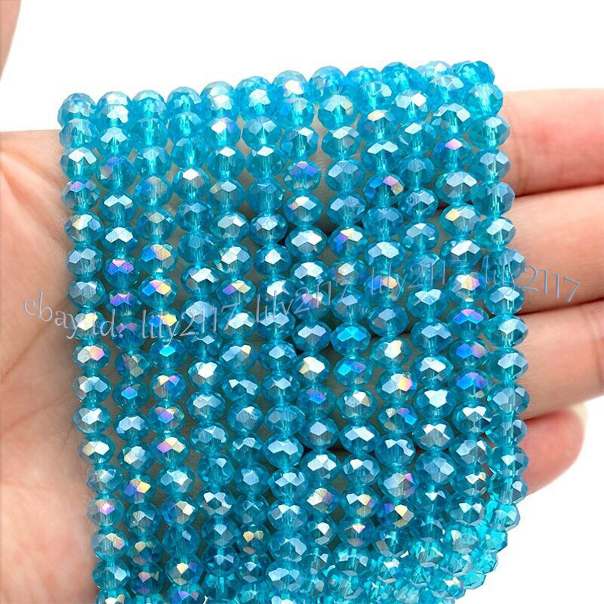 Wholesale Faceted Crystal Glass Rondelle Spacer Loose Beads For Jewelry Making