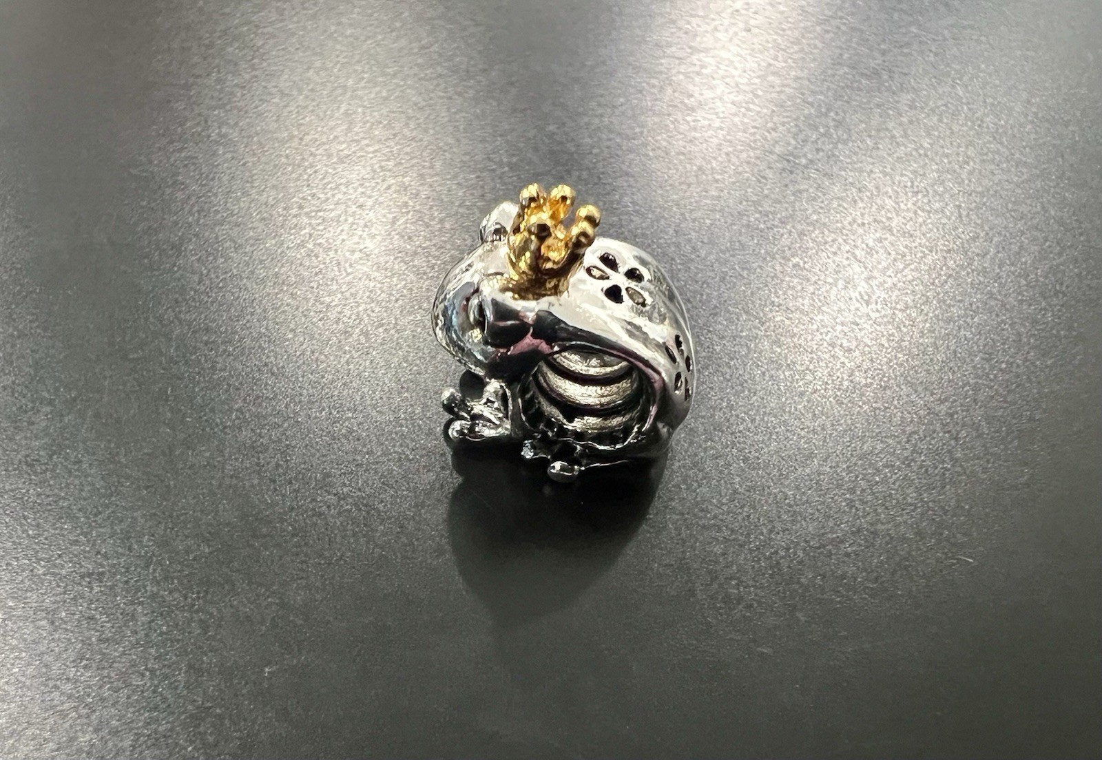 Pandora Frog Prince Charm 925 ALE with 14K Gold Crown