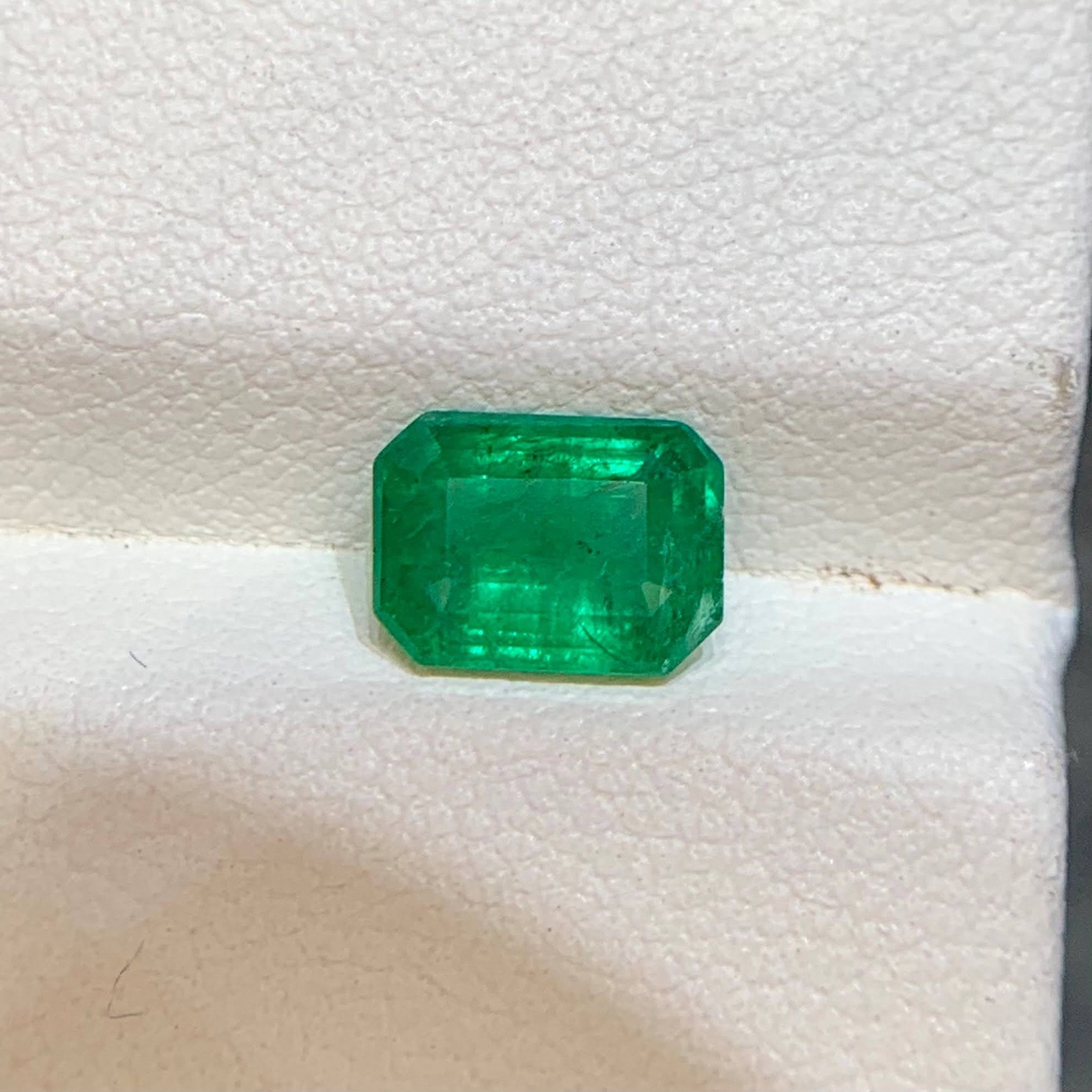 1.26 Ct Natural Zambian Emerald Octagon Step Cut Loose Gemstone Minor Oil SI