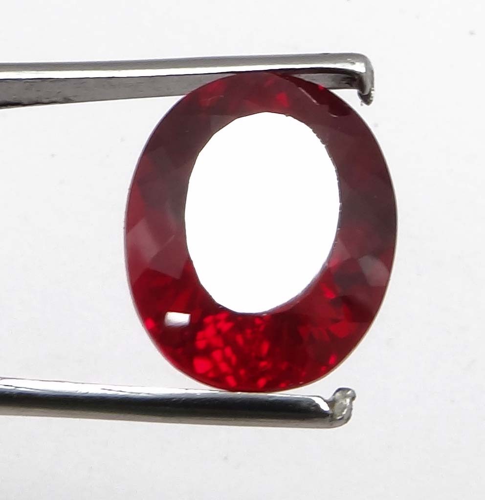 NATURAL 12.00 CTS PIGEON BLOOD RED RUBY oval GEMSTONE CERTIFIED