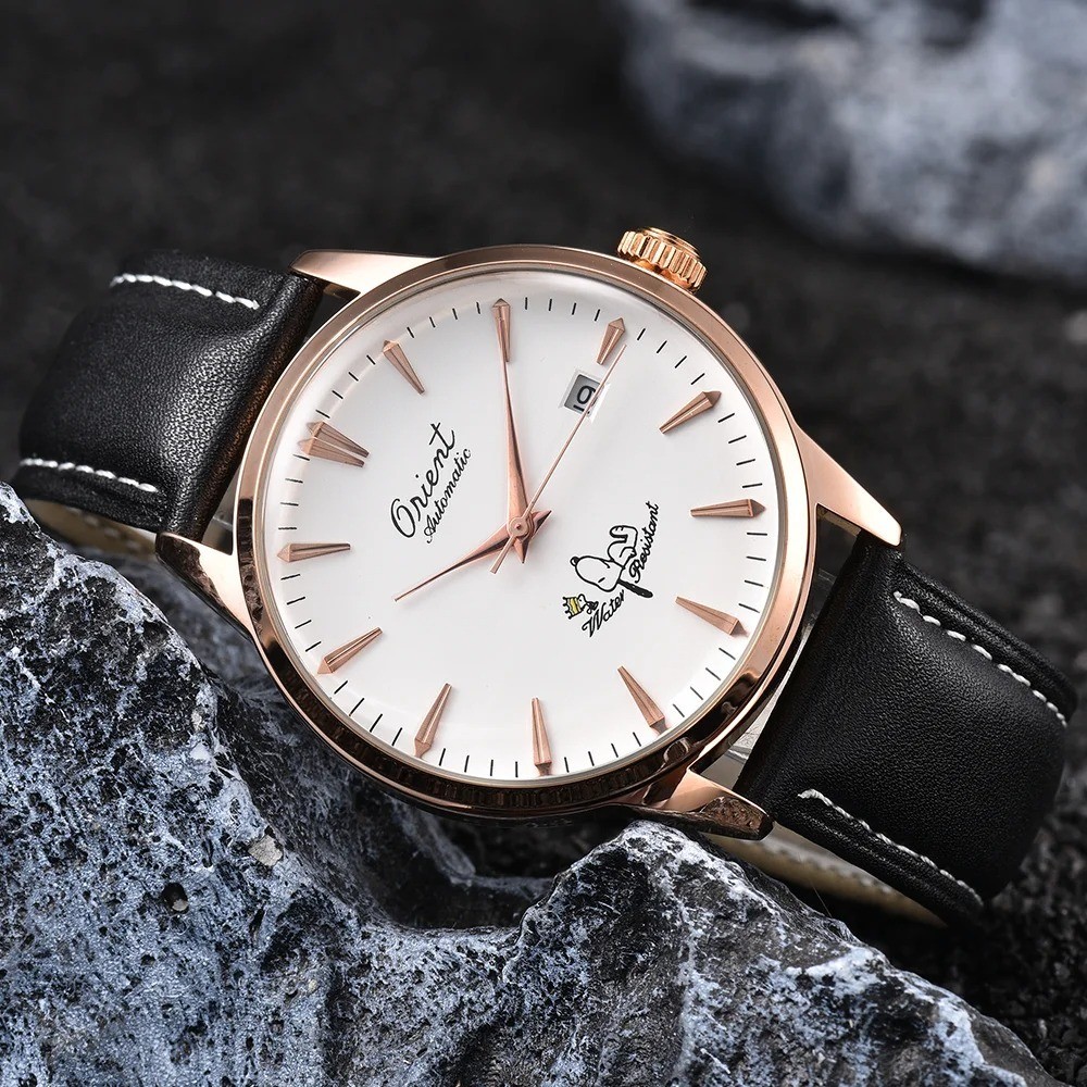Orient Watch Japan Movement Men Luxury Gift Automatic Mechanical Leather Strap