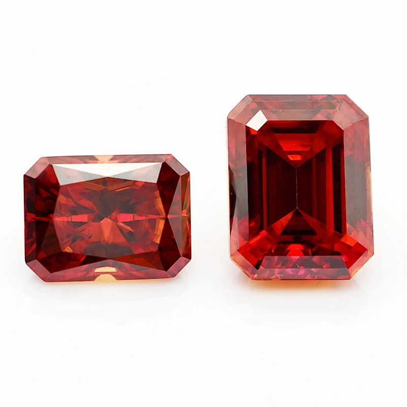 Garnet Color Multi-shape 0.5-3ct Moissanite Stones GRA VVS1 for Jewelry Making