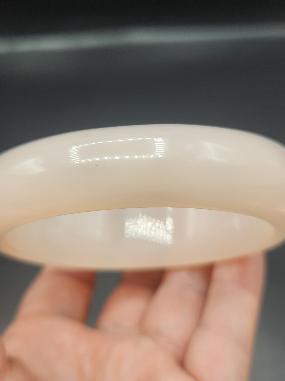 Very Light Pale Pink Acrylic Graduated Bangle Bracelet