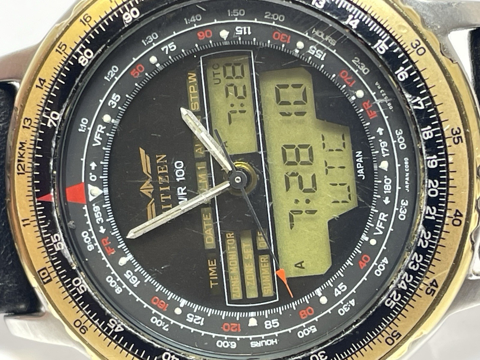 Vintage Citizen Promaster Wingman Ana-digi Pilot Watch C080 Very Good Condition.